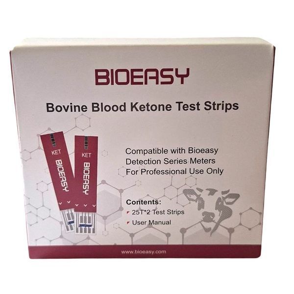 Тест-смужки для визначення бета-кетону у крові корів BIOEASY (Blood; 50 шт/упаковка) 100012885 - фото