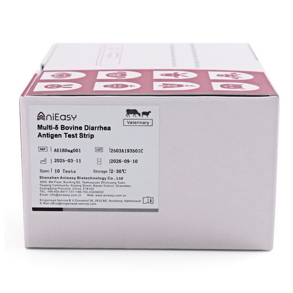 Тесты на определение диареи у телят и КРС Multi-5 Bovine Diarrhea (AE1BDag001), AniEasy 100012419 - фото
